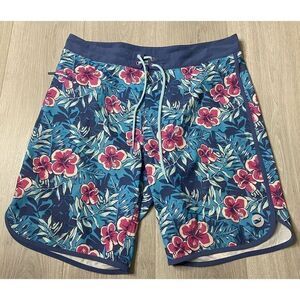 Vineyard Vines‎ Ocean Floral Boardshorts Hawaiian Swim Trunks Mens 33 Beach Surf